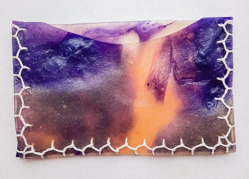 Parma Violet card holder.