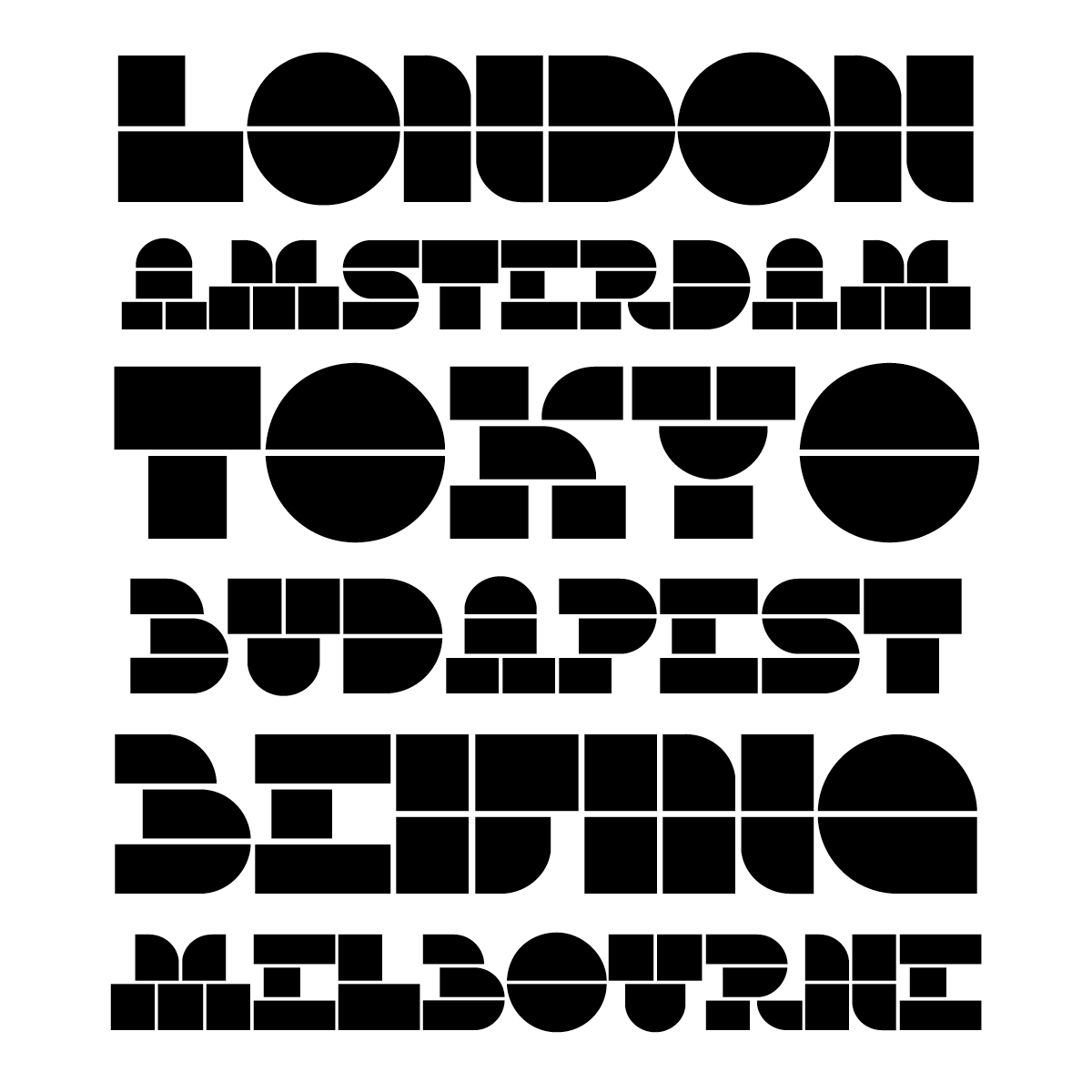 Streco Typeface Sample