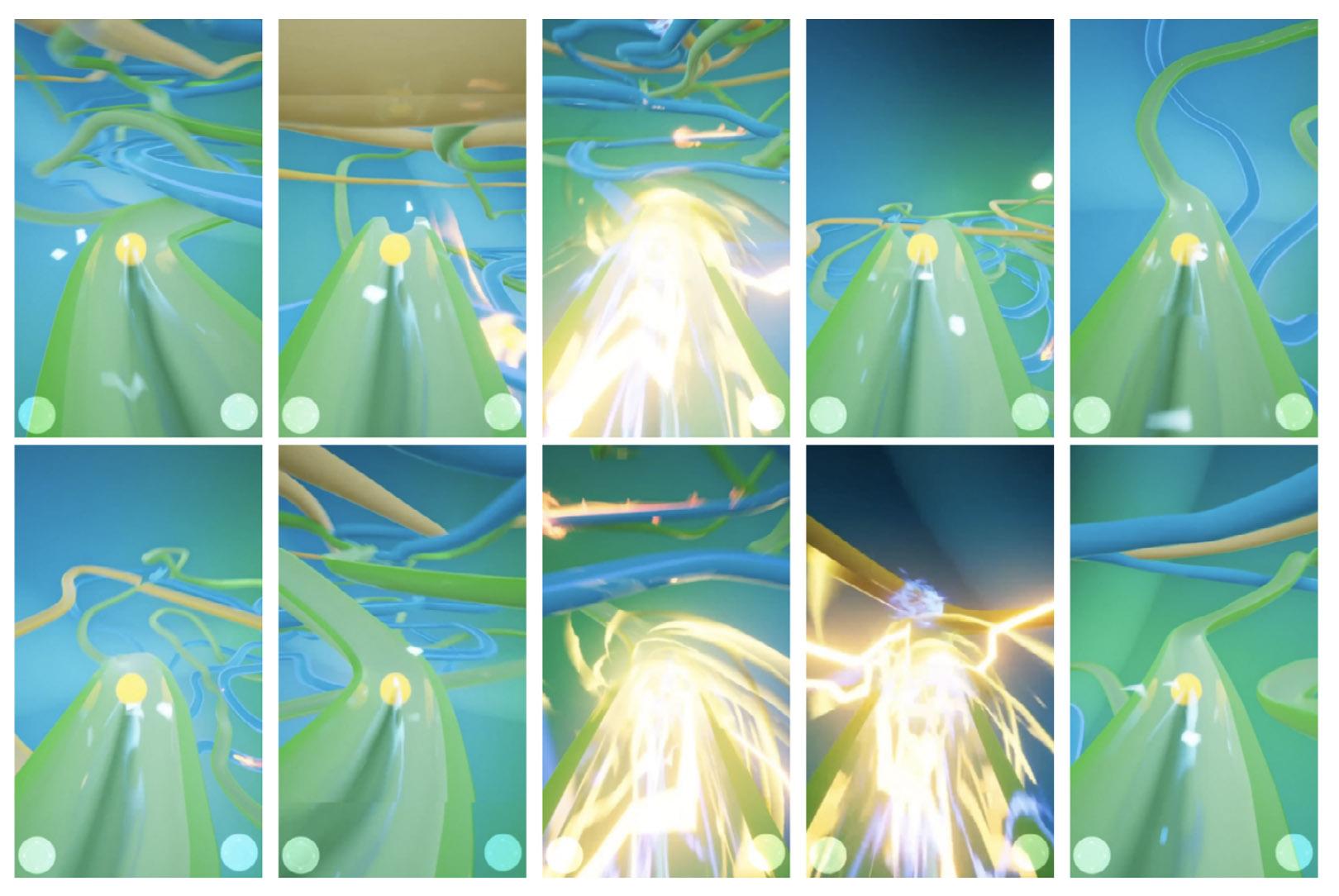 Storyboard of game screens