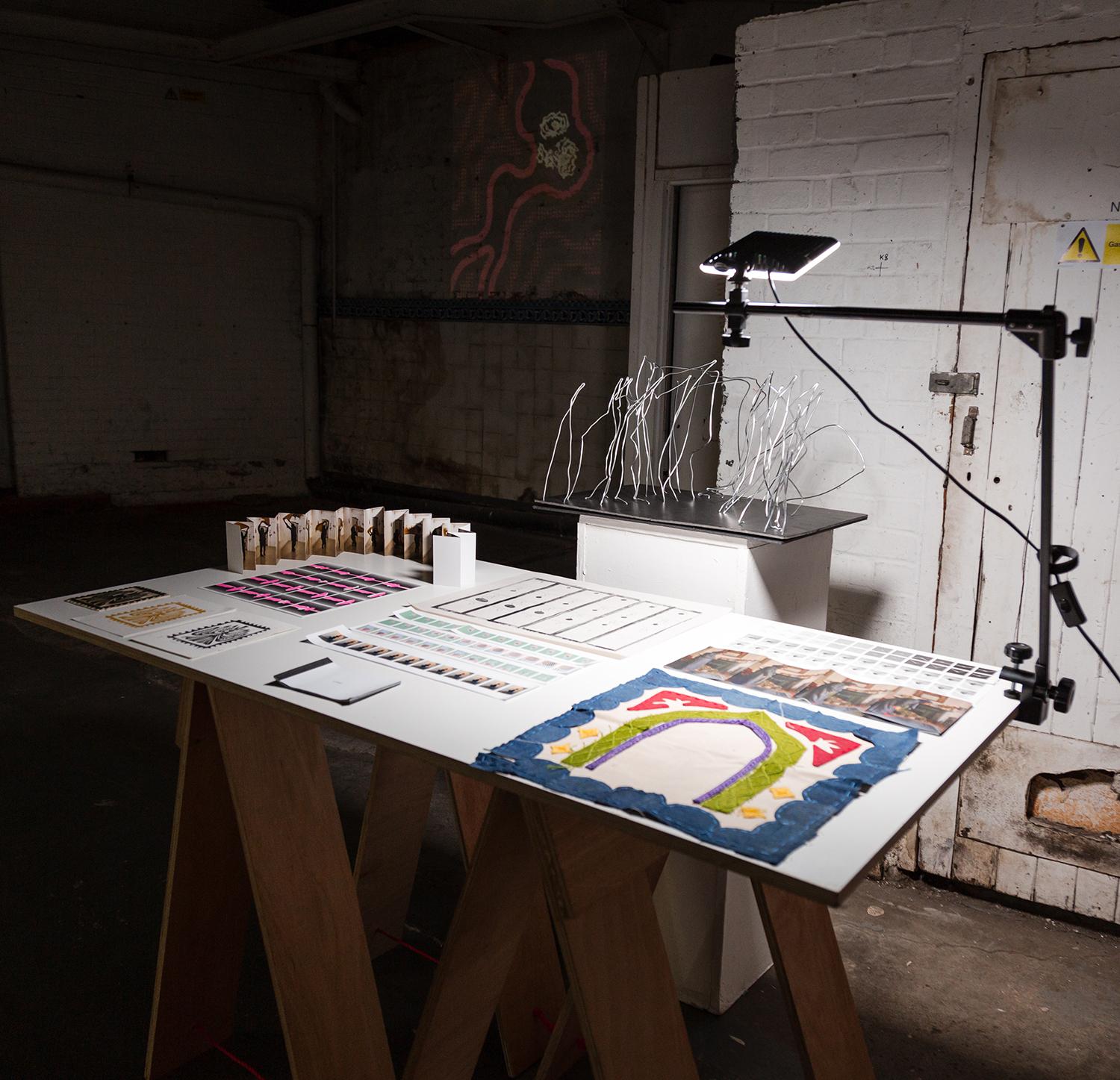 print work on a table