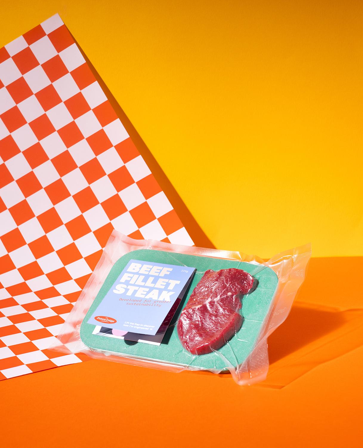 Mock up of steak packaging