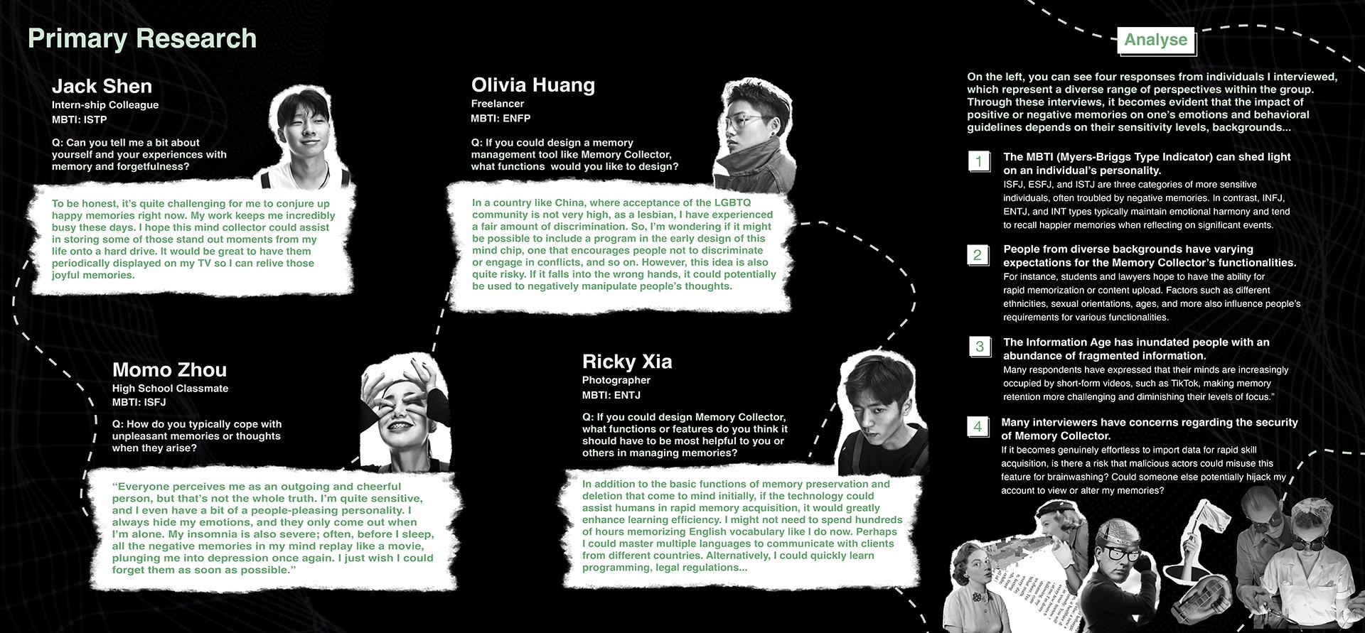 Page from the Visual Summary describing primary research.