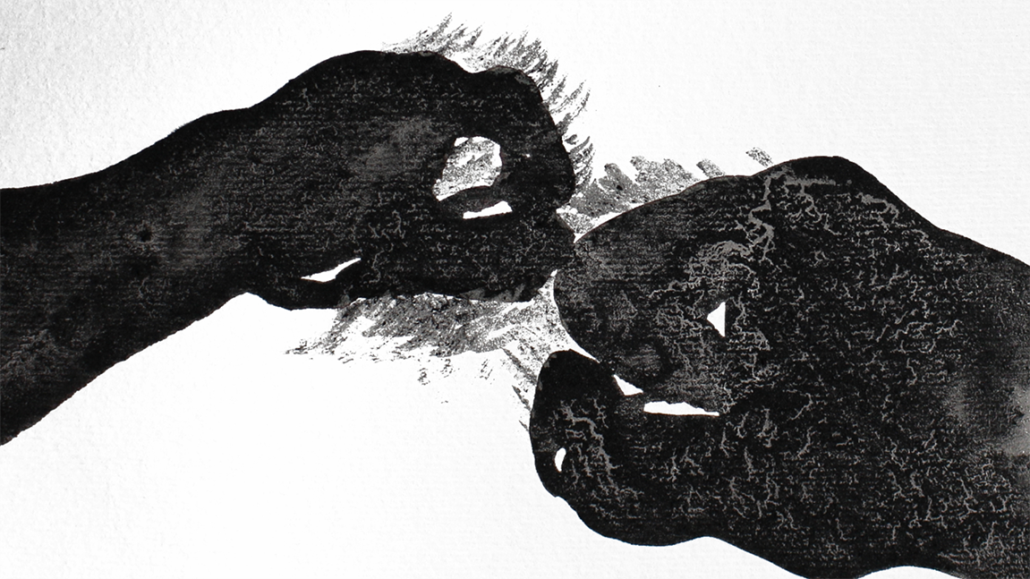 Still from animation: ‘Nailed’ (see more at fionachenart.com).