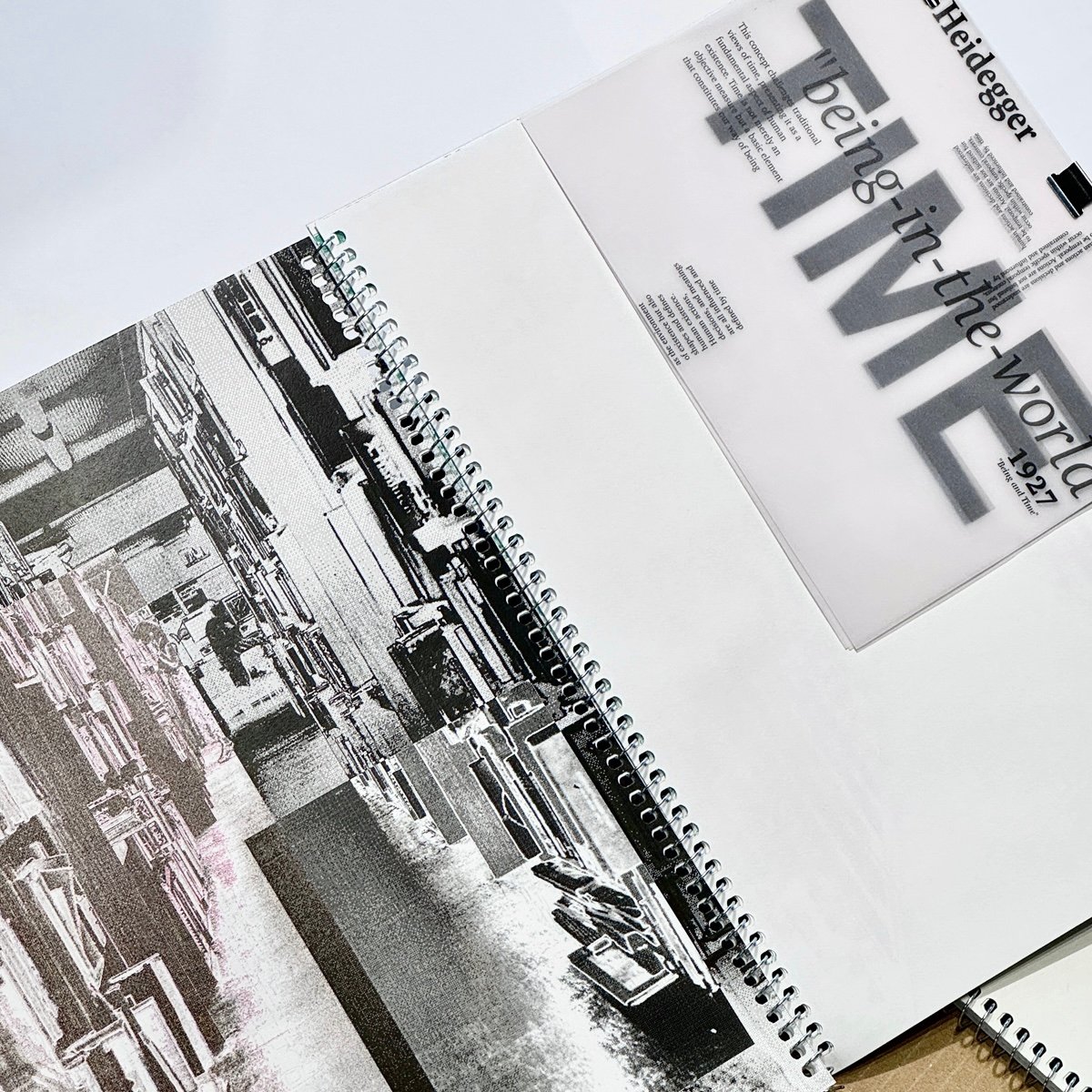 I used the transparency of tracing paper to create overlapping graphics.