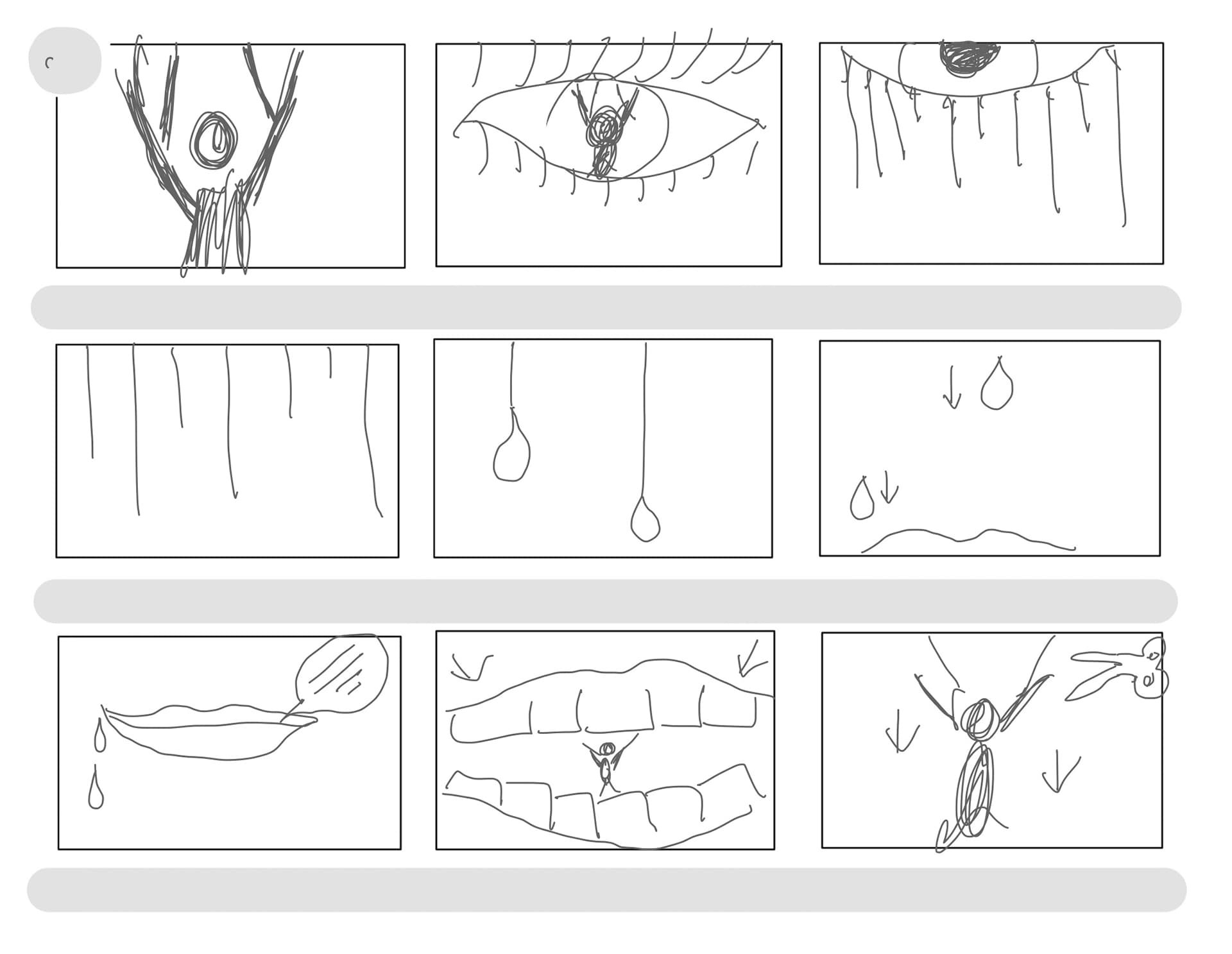 Draft storyboarding.