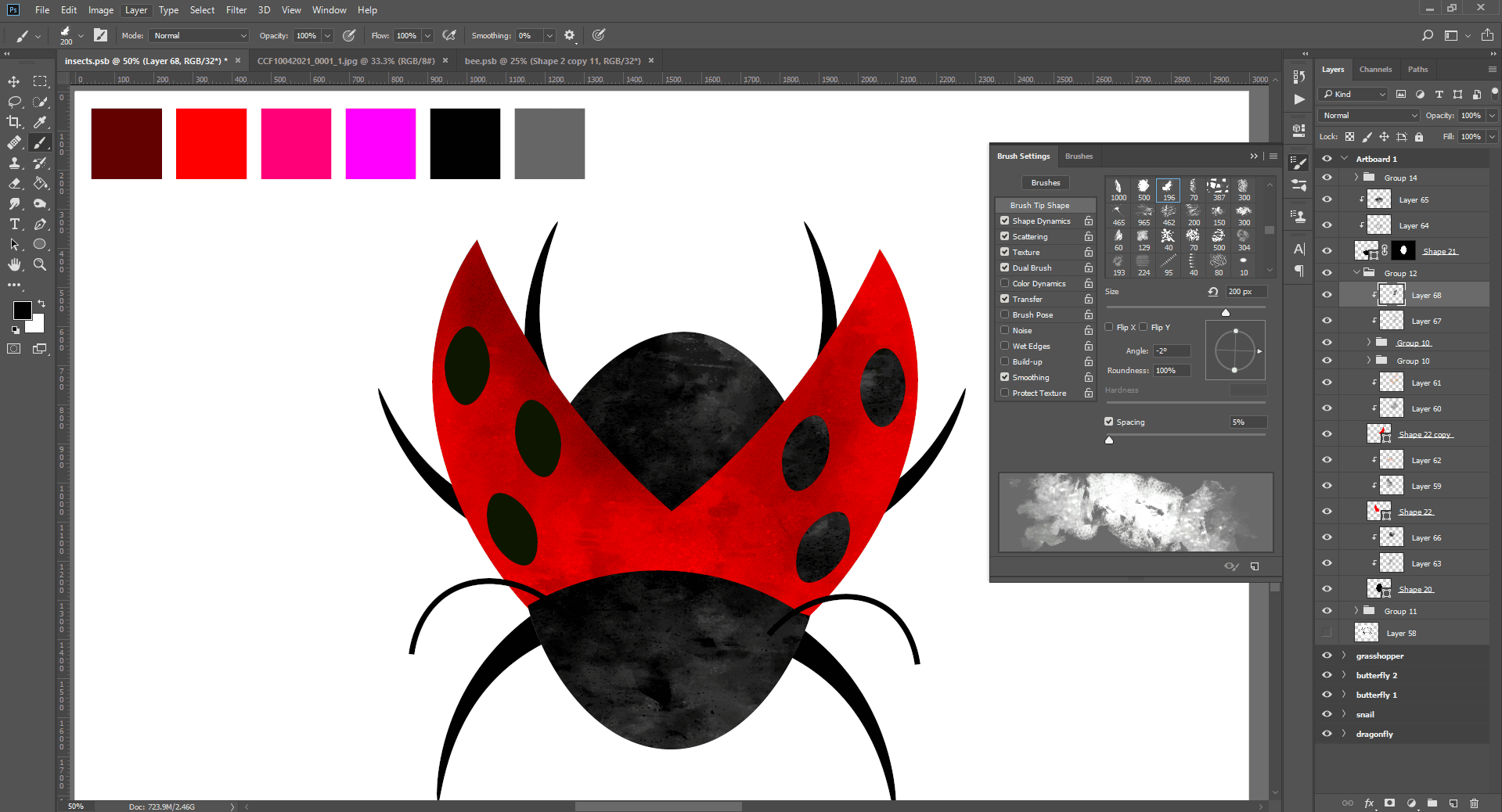 The book was illustrated using Adobe Photoshop using a variety of digital painting techniques.