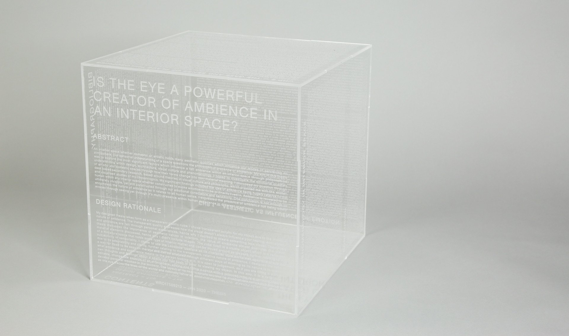 Is the Eye a Powerful Creator of Ambience in an Interior Space?
