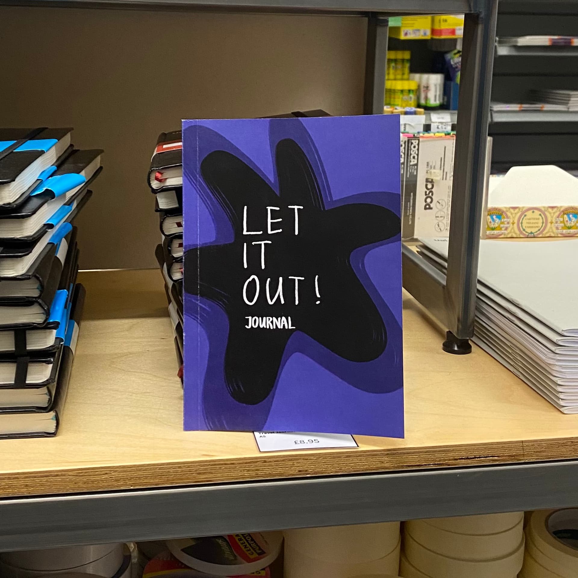 Journal in book shop