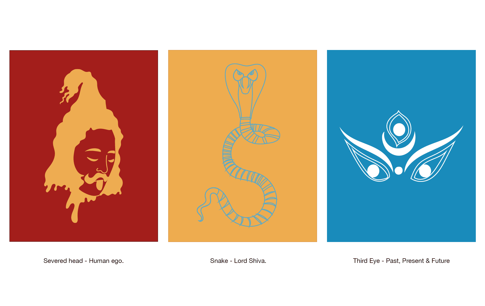 Representations of Kali Mata, Goddess of time, doomsday and death.