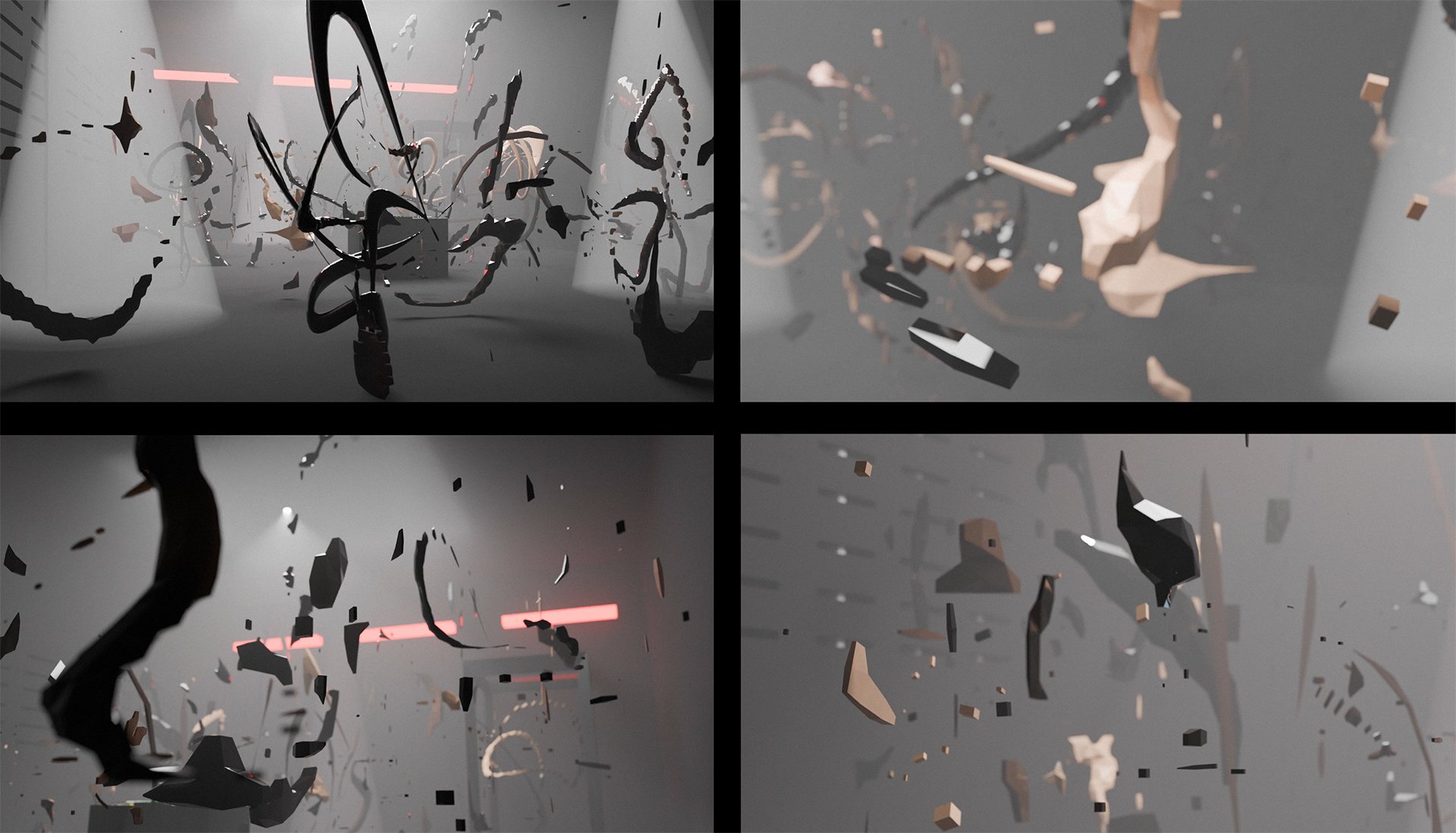 Selection of some of the frames from my animation; trance-like, meditative state.