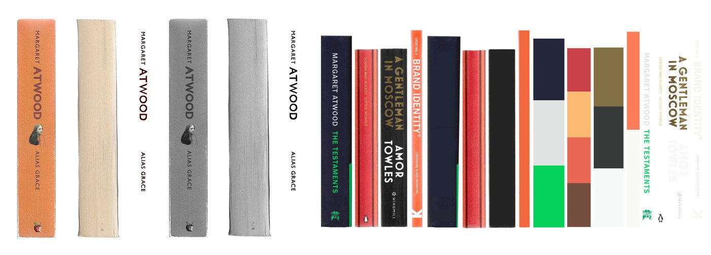 Anatomy of a Book Shelf – 54 Book Spines