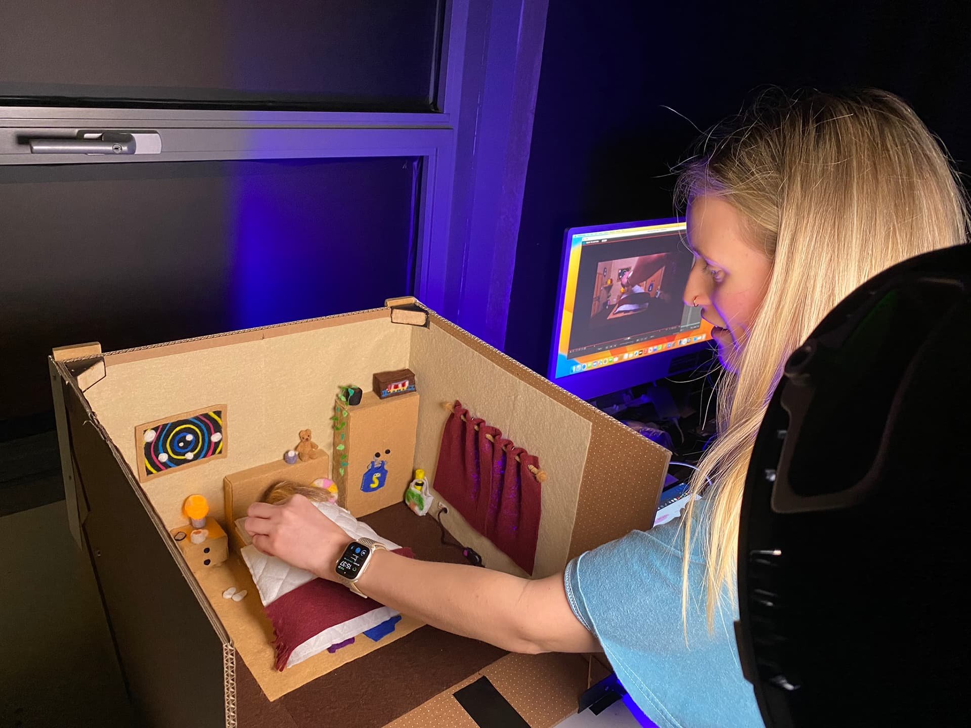 Creating the stop-motion segment.