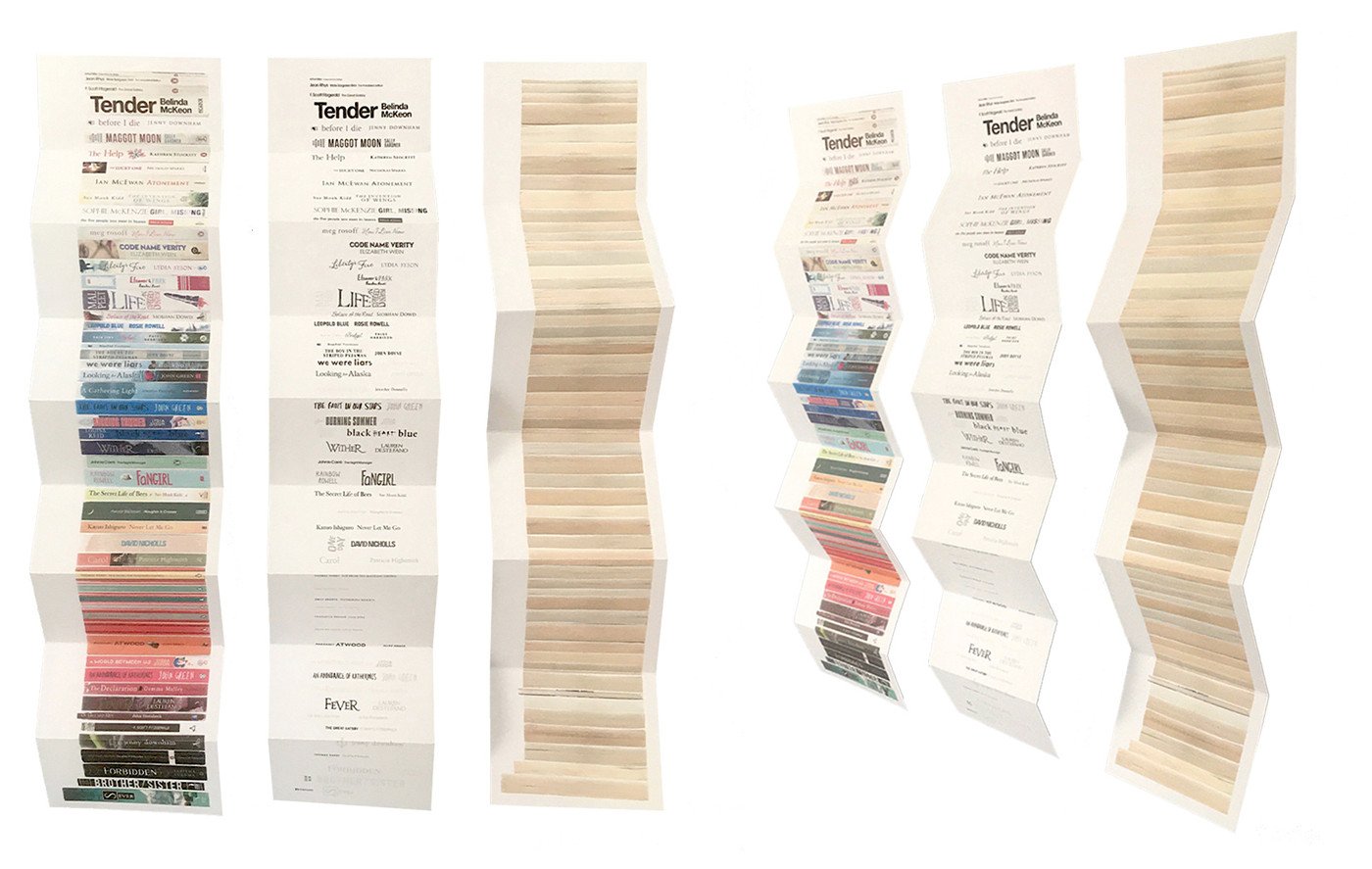 Anatomy of a Book Shelf – 54 Book Spines