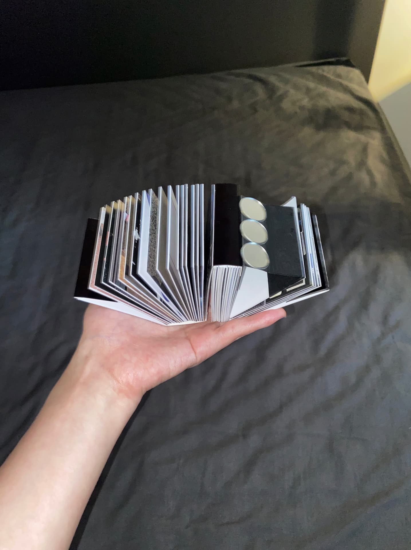 Mirror pieces added to separate the chapters.